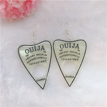 Load image into Gallery viewer, 1Pair Women Drop Earrings  Ouija Board  Flatback Glitter Dangle Jewelry