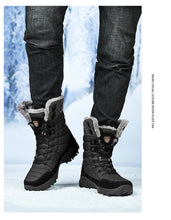 Load image into Gallery viewer, Men Winter Snow Boots; Super Warm; Outdoors Hiking ; High Quality Waterproof Leather High Top