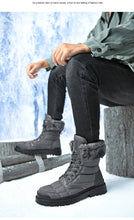 Load image into Gallery viewer, Men Winter Snow Boots; Super Warm; Outdoors Hiking ; High Quality Waterproof Leather High Top