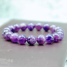 Load image into Gallery viewer, 100% Natural Amethysts Bracelet Women Men 4/6/8/10/12mm