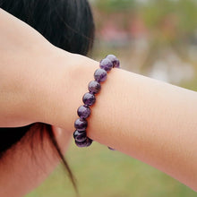 Load image into Gallery viewer, 100% Natural Amethysts Bracelet Women Men 4/6/8/10/12mm