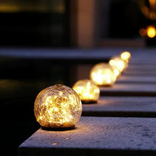 Load image into Gallery viewer, Solar Lamps; Cracked Glass; Round Ball Lights; Outdoor Waterproof LED
