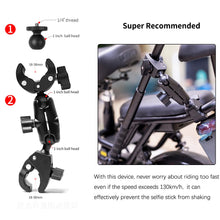 Load image into Gallery viewer, Motorcycle Camera Holder; Bracket Clamp Mount; Invisible Selfie Stick; Bike