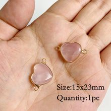 Load image into Gallery viewer, Natural Rose Quartz; Pendant; Bracelet; Charms for Jewelry Making; Earring Accessory