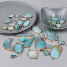 Load image into Gallery viewer, Amazonite Natural Stone; Pendant, Bracelet, Charm; Blue Semi-Precious Jewelry