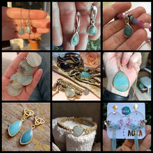 Load image into Gallery viewer, Amazonite Natural Stone; Pendant, Bracelet, Charm; Blue Semi-Precious Jewelry