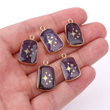Load image into Gallery viewer, Natural Purple Crystal Quartz Stone Amethyst; Pendant; Earring; Charm for Handmade Jewelry Making