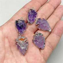 Load image into Gallery viewer, Natural Purple Crystal Quartz Stone Amethyst; Pendant; Earring; Charm for Handmade Jewelry Making
