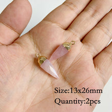 Load image into Gallery viewer, Natural Rose Quartz; Pendant; Bracelet; Charms for Jewelry Making; Earring Accessory