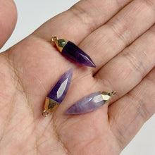 Load image into Gallery viewer, Natural Purple Crystal Quartz Stone Amethyst; Pendant; Earring; Charm for Handmade Jewelry Making