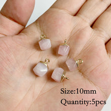 Load image into Gallery viewer, Natural Rose Quartz; Pendant; Bracelet; Charms for Jewelry Making; Earring Accessory