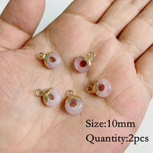 Load image into Gallery viewer, Natural Rose Quartz; Pendant; Bracelet; Charms for Jewelry Making; Earring Accessory