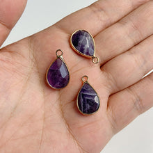 Load image into Gallery viewer, Natural Purple Crystal Quartz Stone Amethyst; Pendant; Earring; Charm for Handmade Jewelry Making