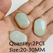 Load image into Gallery viewer, Amazonite Natural Stone; Pendant, Bracelet, Charm; Blue Semi-Precious Jewelry