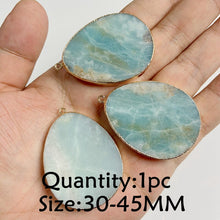 Load image into Gallery viewer, Amazonite Natural Stone; Pendant, Bracelet, Charm; Blue Semi-Precious Jewelry
