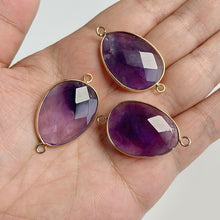 Load image into Gallery viewer, Natural Purple Crystal Quartz Stone Amethyst; Pendant; Earring; Charm for Handmade Jewelry Making