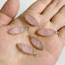 Load image into Gallery viewer, Natural Rose Quartz; Pendant; Bracelet; Charms for Jewelry Making; Earring Accessory