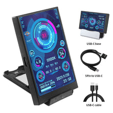 Load image into Gallery viewer, 3.5 / 5 Inch IPS Type-C Secondary Screen Mini Computer USB Display CPU GPU RAM HDD Monitor Freely AIDA64 with Holder Metal Case