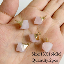 Load image into Gallery viewer, Natural Rose Quartz; Pendant; Bracelet; Charms for Jewelry Making; Earring Accessory