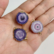 Load image into Gallery viewer, Natural Purple Crystal Quartz Stone Amethyst; Pendant; Earring; Charm for Handmade Jewelry Making