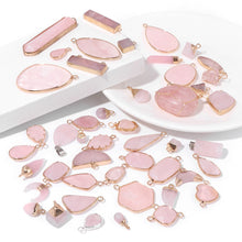 Load image into Gallery viewer, Natural Rose Quartz; Pendant; Bracelet; Charms for Jewelry Making; Earring Accessory