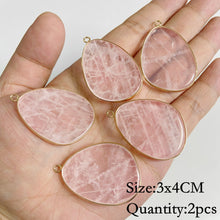 Load image into Gallery viewer, Natural Rose Quartz; Pendant; Bracelet; Charms for Jewelry Making; Earring Accessory