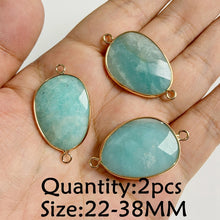 Load image into Gallery viewer, Amazonite Natural Stone; Pendant, Bracelet, Charm; Blue Semi-Precious Jewelry