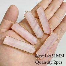 Load image into Gallery viewer, Natural Rose Quartz; Pendant; Bracelet; Charms for Jewelry Making; Earring Accessory