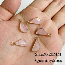 Load image into Gallery viewer, Natural Rose Quartz; Pendant; Bracelet; Charms for Jewelry Making; Earring Accessory