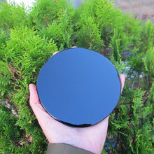 Load image into Gallery viewer, High Quality Natural Black Obsidian Scrying Mirror w/Stand; Paranormal; Possibilities; Visions