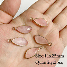 Load image into Gallery viewer, Natural Rose Quartz; Pendant; Bracelet; Charms for Jewelry Making; Earring Accessory