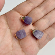 Load image into Gallery viewer, Natural Purple Crystal Quartz Stone Amethyst; Pendant; Earring; Charm for Handmade Jewelry Making