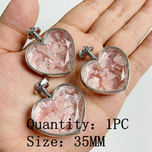 Load image into Gallery viewer, Natural Rose Quartz; Pendant; Bracelet; Charms for Jewelry Making; Earring Accessory