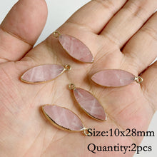 Load image into Gallery viewer, Natural Rose Quartz; Pendant; Bracelet; Charms for Jewelry Making; Earring Accessory