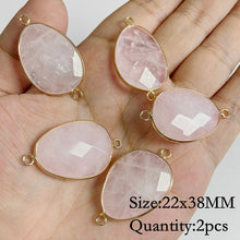 Load image into Gallery viewer, Natural Rose Quartz; Pendant; Bracelet; Charms for Jewelry Making; Earring Accessory