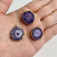 Load image into Gallery viewer, Natural Purple Crystal Quartz Stone Amethyst; Pendant; Earring; Charm for Handmade Jewelry Making
