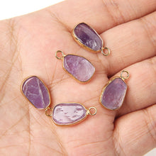 Load image into Gallery viewer, Natural Purple Crystal Quartz Stone Amethyst; Pendant; Earring; Charm for Handmade Jewelry Making