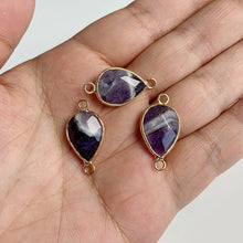 Load image into Gallery viewer, Natural Purple Crystal Quartz Stone Amethyst; Pendant; Earring; Charm for Handmade Jewelry Making