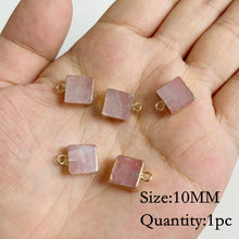 Load image into Gallery viewer, Natural Rose Quartz; Pendant; Bracelet; Charms for Jewelry Making; Earring Accessory