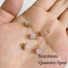 Load image into Gallery viewer, Natural Rose Quartz; Pendant; Bracelet; Charms for Jewelry Making; Earring Accessory