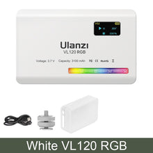 Load image into Gallery viewer, Ulanzi VL120 RGB LED Video Light; Full Color Rechargeable 3100mAh Dimmable 2500-9000K Lamp