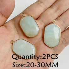 Load image into Gallery viewer, Amazonite Natural Stone; Pendant, Bracelet, Charm; Blue Semi-Precious Jewelry