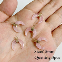 Load image into Gallery viewer, Natural Rose Quartz; Pendant; Bracelet; Charms for Jewelry Making; Earring Accessory