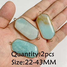 Load image into Gallery viewer, Amazonite Natural Stone; Pendant, Bracelet, Charm; Blue Semi-Precious Jewelry