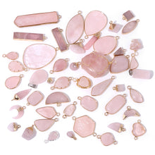Load image into Gallery viewer, Natural Rose Quartz; Pendant; Bracelet; Charms for Jewelry Making; Earring Accessory