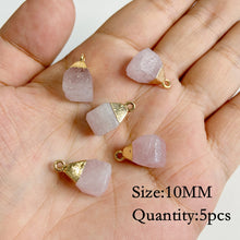 Load image into Gallery viewer, Natural Rose Quartz; Pendant; Bracelet; Charms for Jewelry Making; Earring Accessory