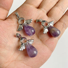 Load image into Gallery viewer, Natural Purple Crystal Quartz Stone Amethyst; Pendant; Earring; Charm for Handmade Jewelry Making