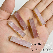 Load image into Gallery viewer, Natural Rose Quartz; Pendant; Bracelet; Charms for Jewelry Making; Earring Accessory