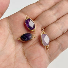 Load image into Gallery viewer, Natural Purple Crystal Quartz Stone Amethyst; Pendant; Earring; Charm for Handmade Jewelry Making