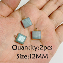 Load image into Gallery viewer, Amazonite Natural Stone; Pendant, Bracelet, Charm; Blue Semi-Precious Jewelry